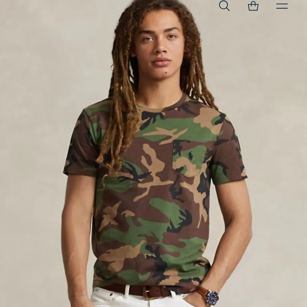 Polo Ralph Lauren Men’s Classic Fit Camo Jersey Pocket T-Shirt, XL - Picture 8 of 8